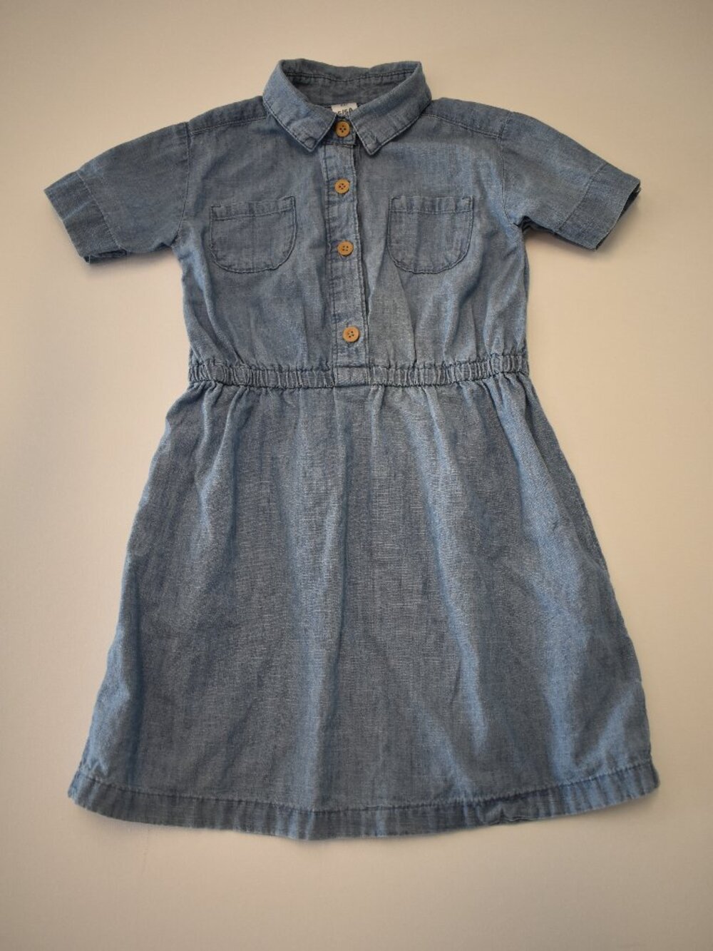 Carter's Kids Girls Jean Dress with Pockets-Elastic Waist-Lightweight-Size 5/5a